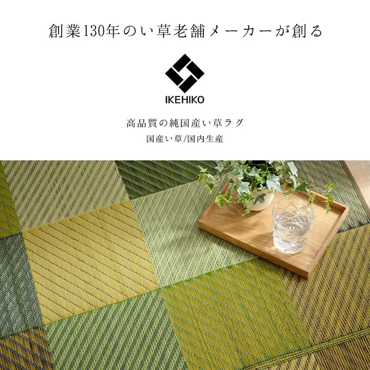 地毯 純國產 國產 日本製 藺草 抗菌防臭 天然素材 摩登『DX彩色方塊』