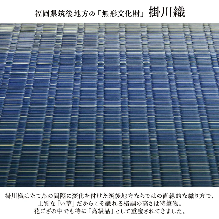 鋪墊 花蓆 國產 純國產 日本製 藺草 掛川織 摩登 抗菌防臭 天然素材 『大自然』
