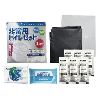 <防災防盜>抗菌消臭緊急用廁所組 一日份 (7816)