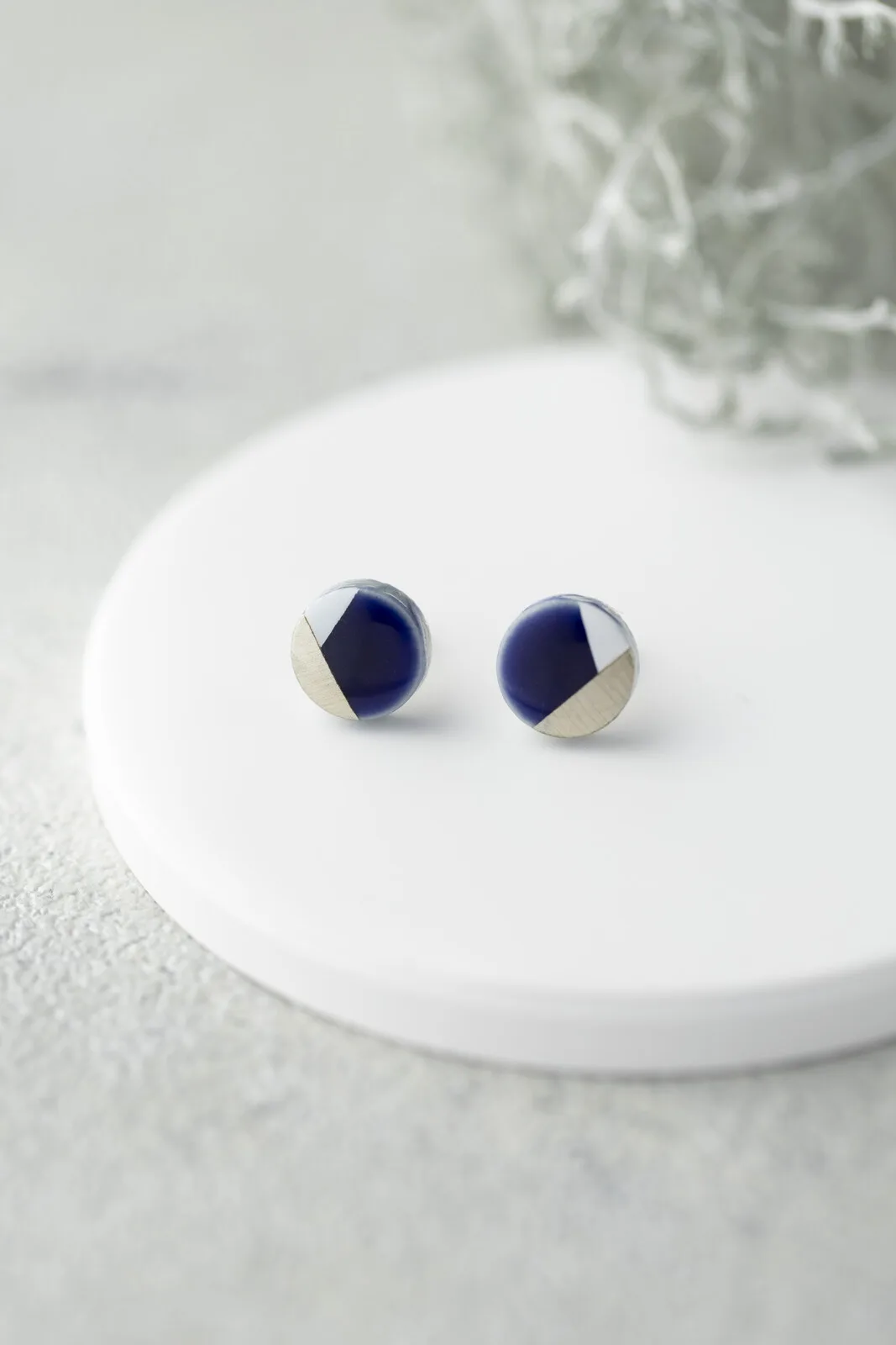 【美濃燒・MIKELO】摩登耳環（穿孔式、10mm）