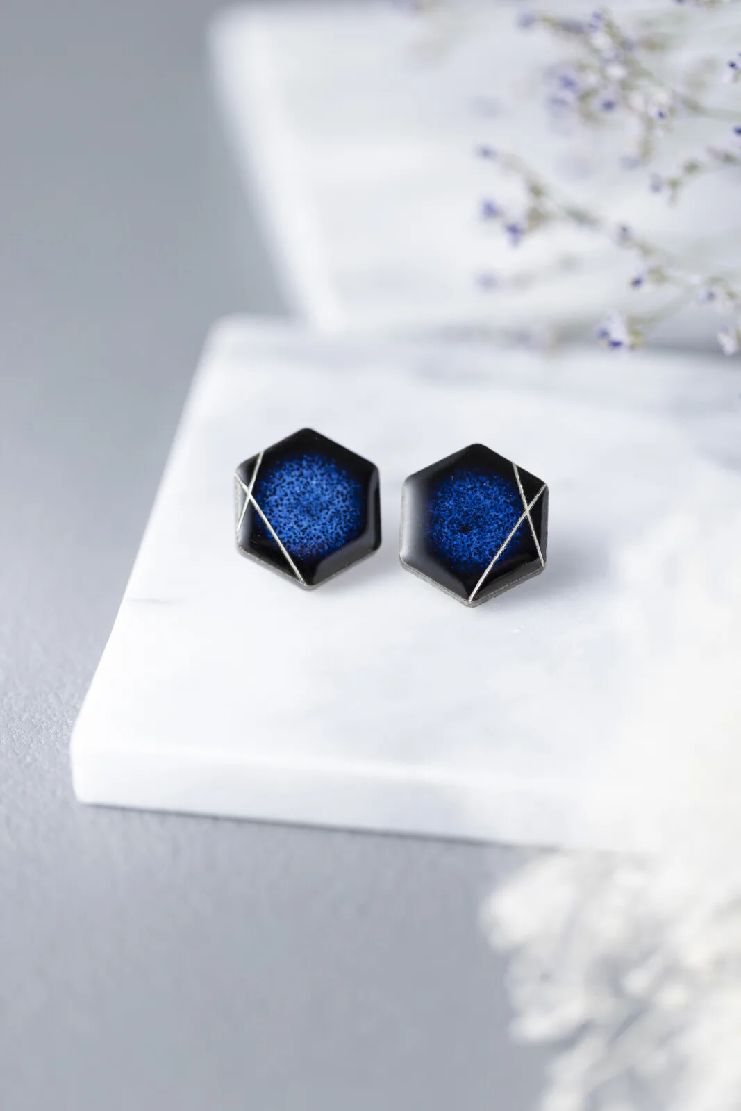 【美濃燒・MIKELO】雕刻六角薄陽耳夾（19mm）