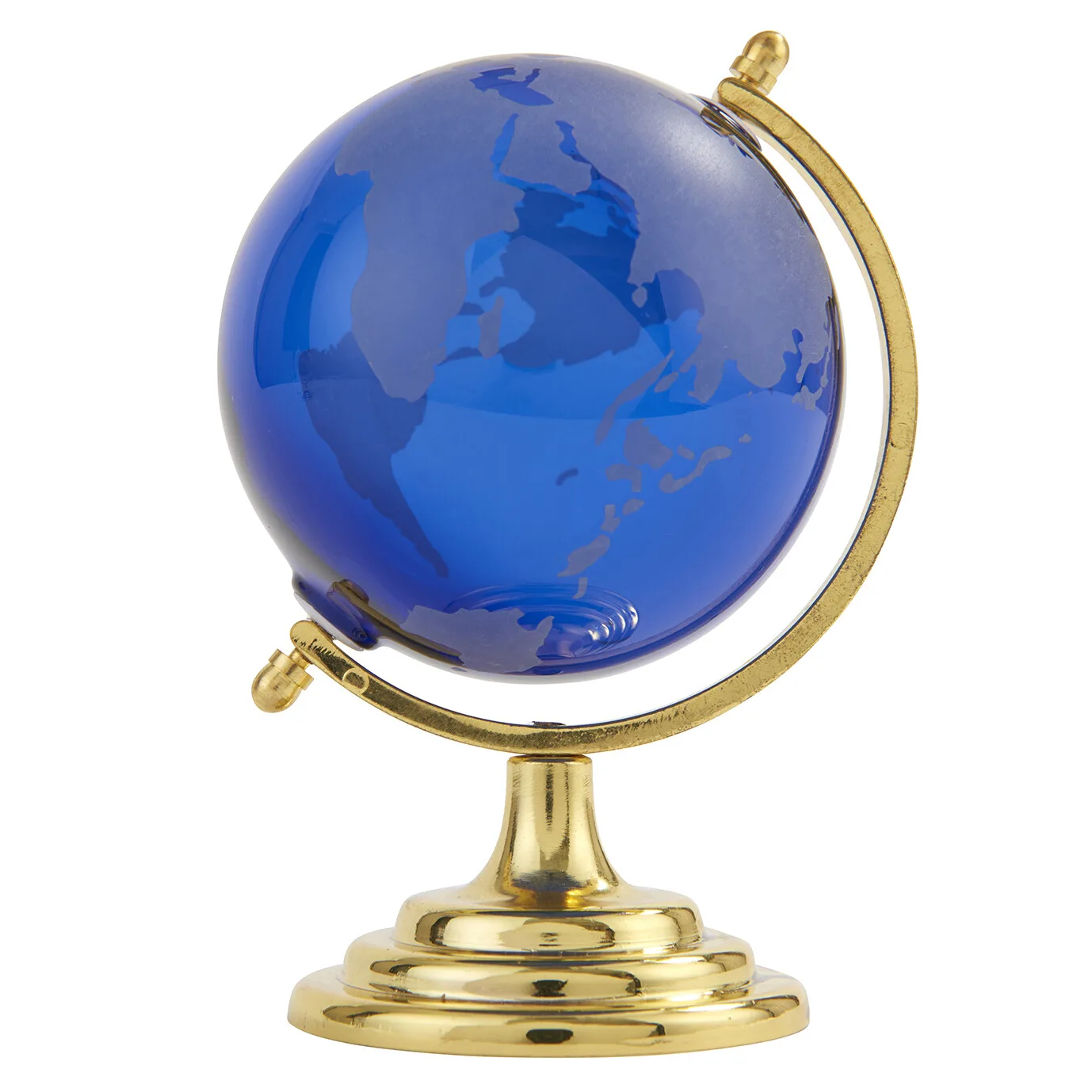 居家擺飾【Interior Globe Collection】玻璃地球儀 藍色