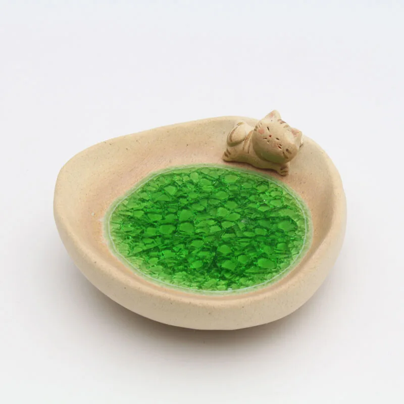 釉彩貓小物收納（伏臥）