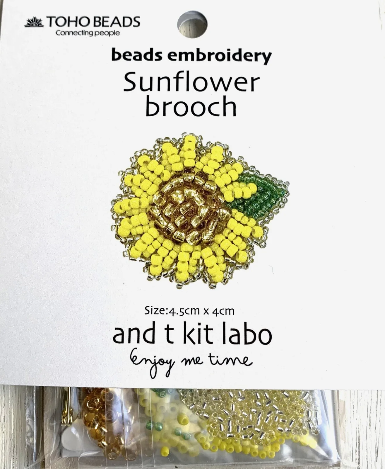 12個月每月企劃 花朵刺繡胸針 向日葵