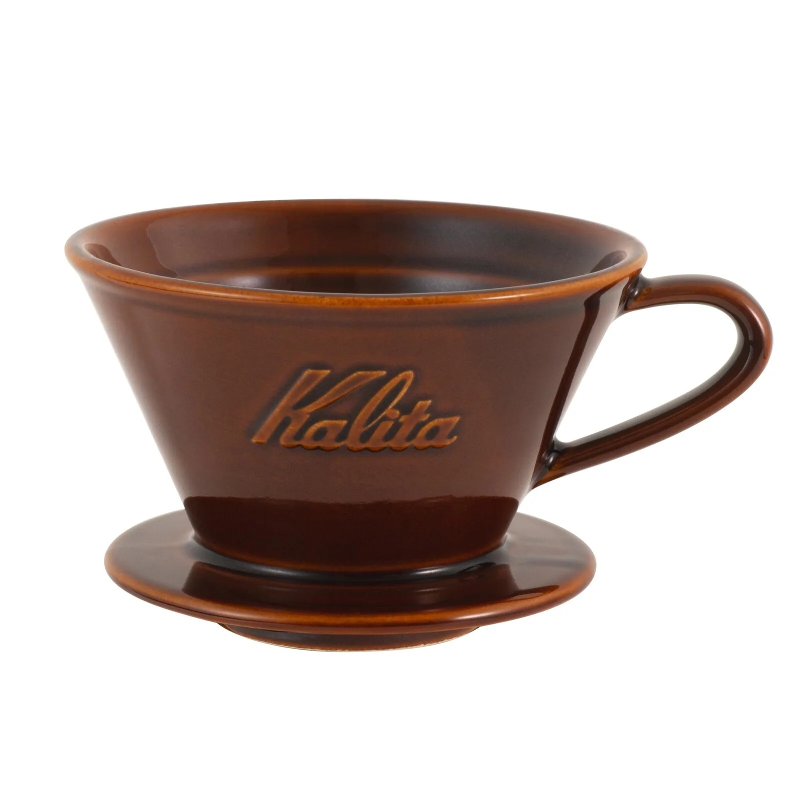 Kalita(卡莉塔) MI185 美濃燒駄知 咖啡濾杯(亮面棕)02113