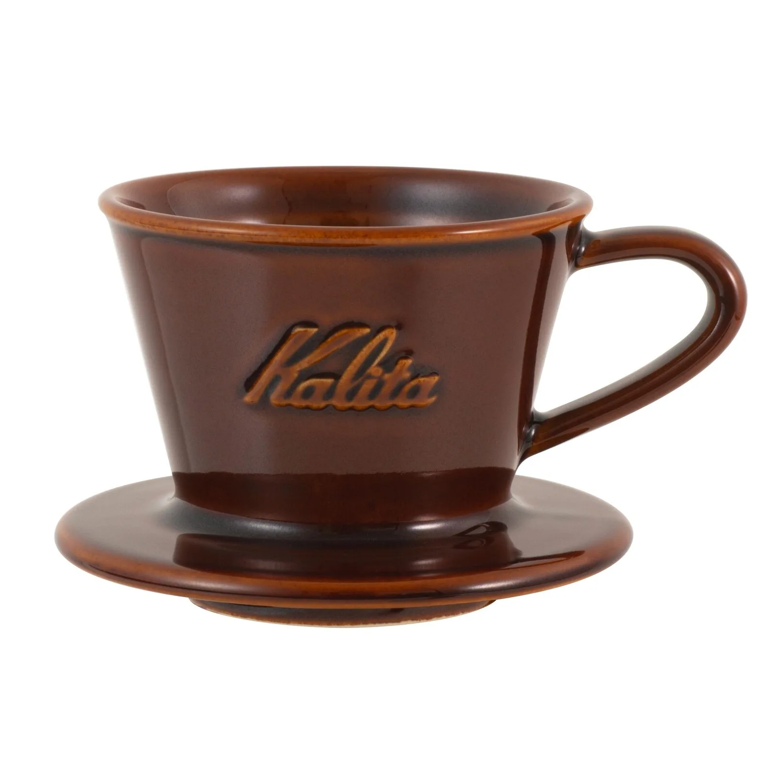 Kalita(卡莉塔) MI155 美濃燒駄知 咖啡濾杯(亮面棕)01113