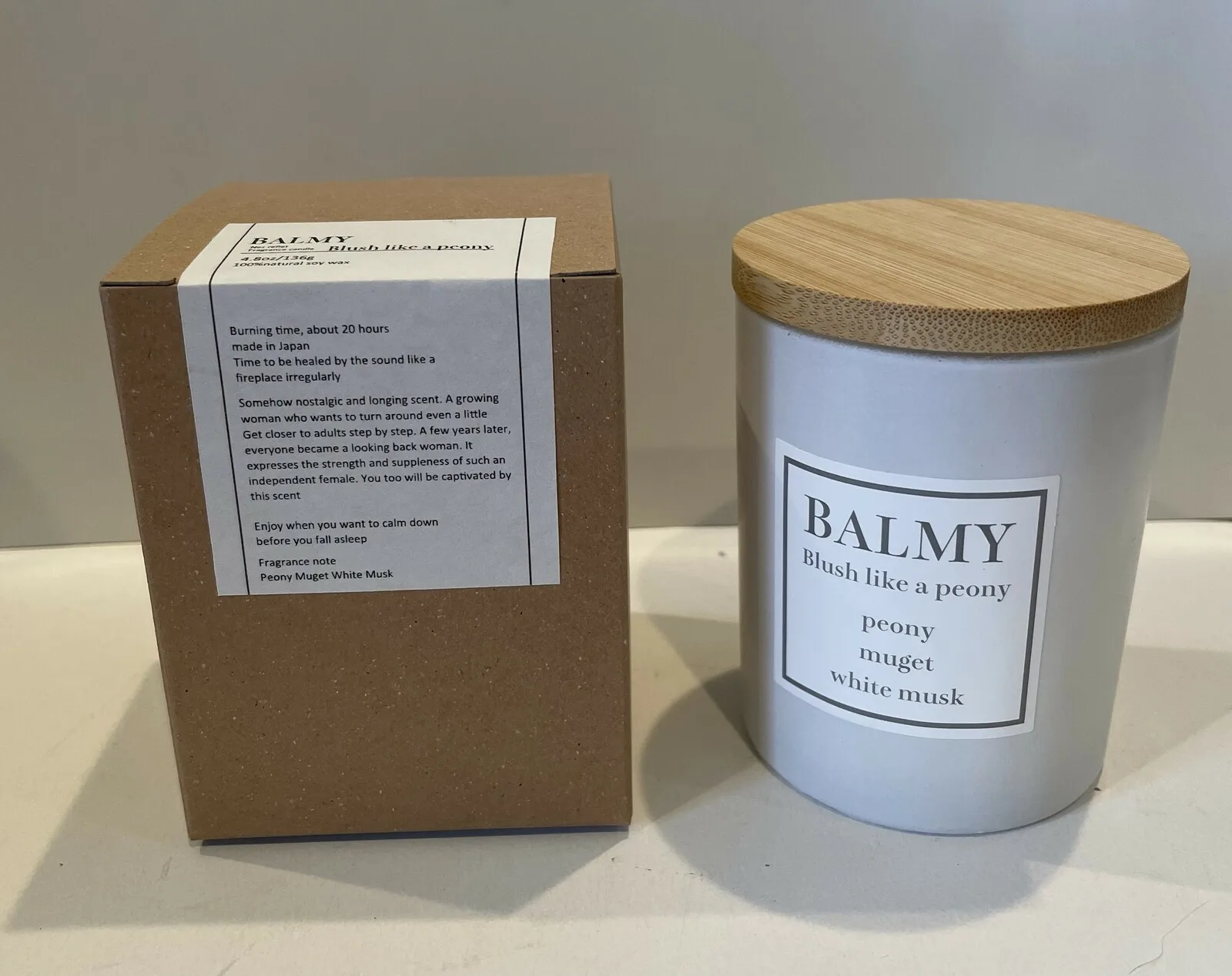【牡丹 / 鈴蘭 / 白麝香】BALMY 香氛蠟燭 PEONY 牡丹 聖誕 禮物 雜貨