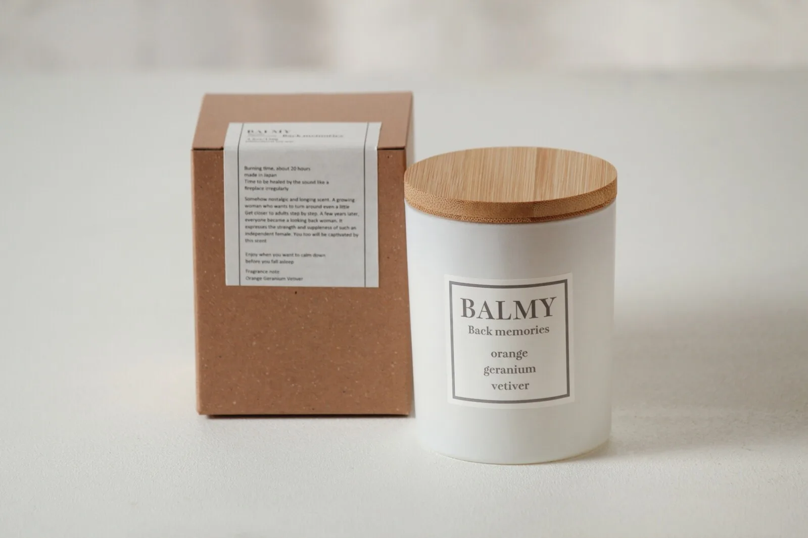 【橙 / 天竺葵 / 岩蘭草】BALMY 香氛蠟燭 MEMORIES 聖誕 禮物 雜貨